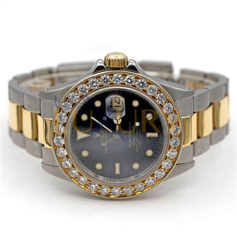 diamond dial for rolex submariner|rolex submariner 16613 two tone.